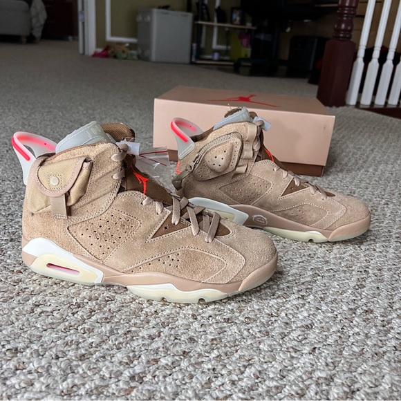 Jordan Retro 6 Travis Scott British Khaki - Picture 5 of 13